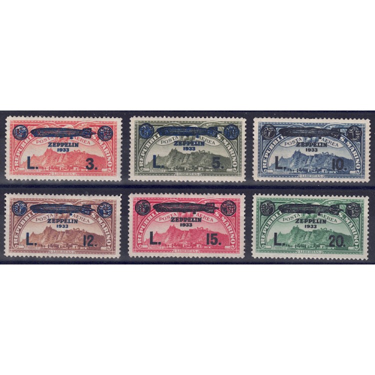 SAN MARINO 1933 Crociera Zeppelin 6v MNH**