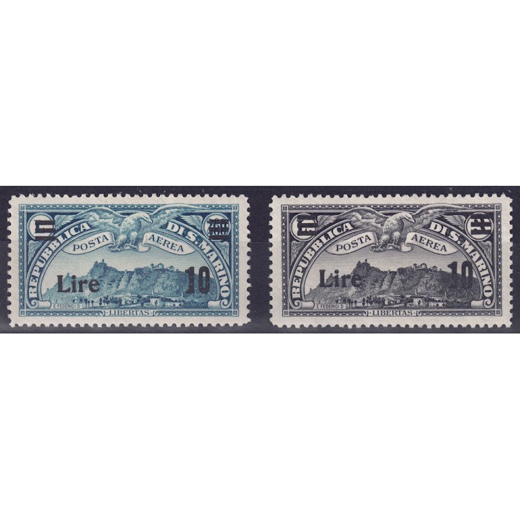 SAN MARINO 1942 Posta aerea 2v MH*