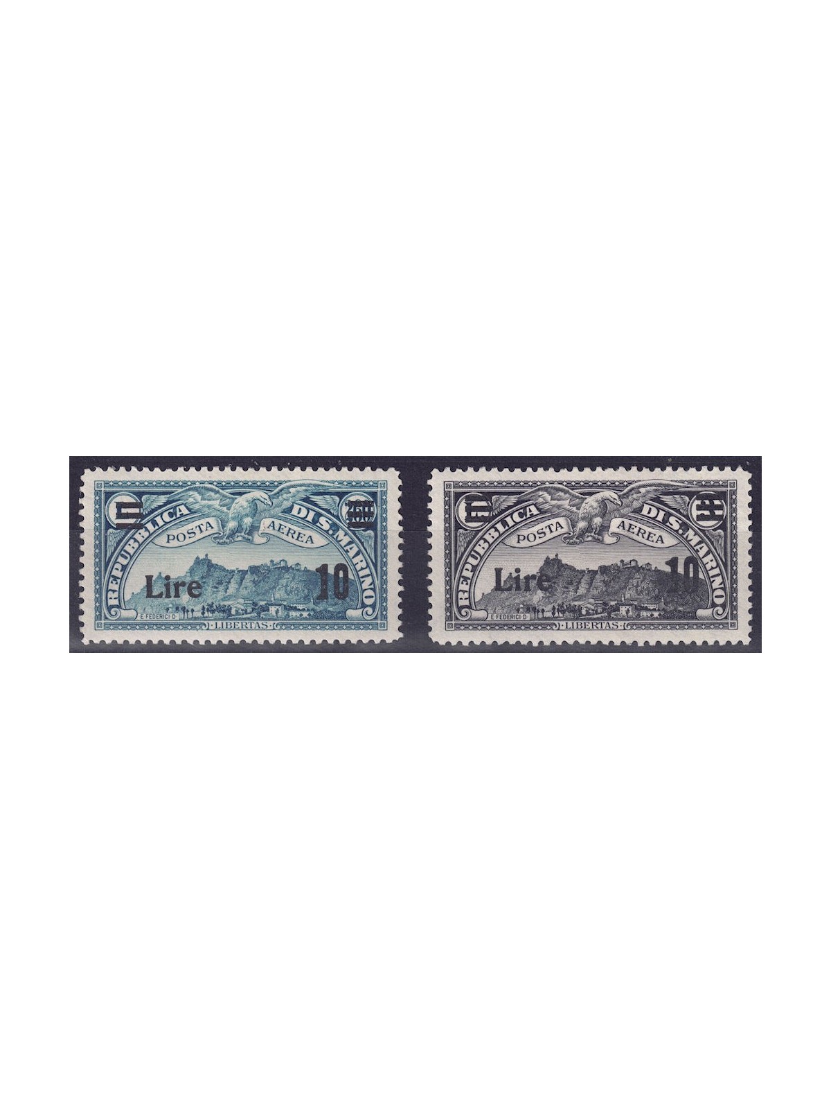 SAN MARINO 1942 Posta aerea 2v MH*