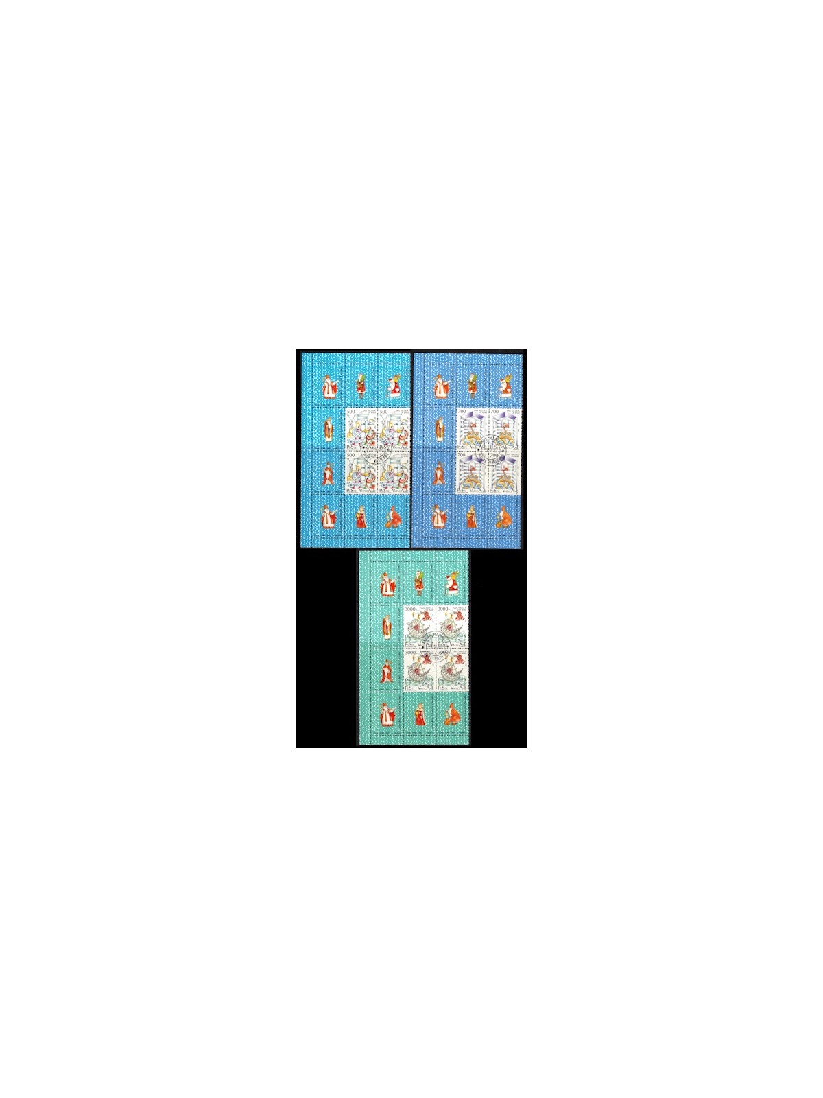 VATICAN 1987 St. Nicholas of Myra (in block of four) 3v us