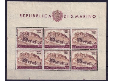 SAN MARINO 1951 Anniversary UPU (airmail) £300 s/s MNH**