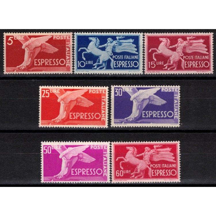 ITALY 1946-51 Democratic, expressed 7v MH*