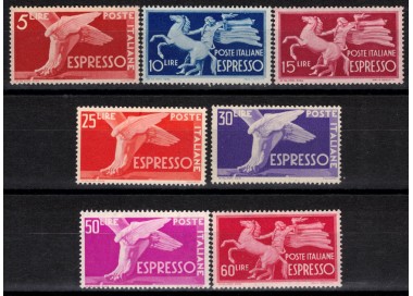 ITALY 1946-51 Democratic, expressed 7v MH*