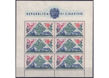 SAN MARINO 1952 Philatelic Day (Airmail) s/s MNH** ©
