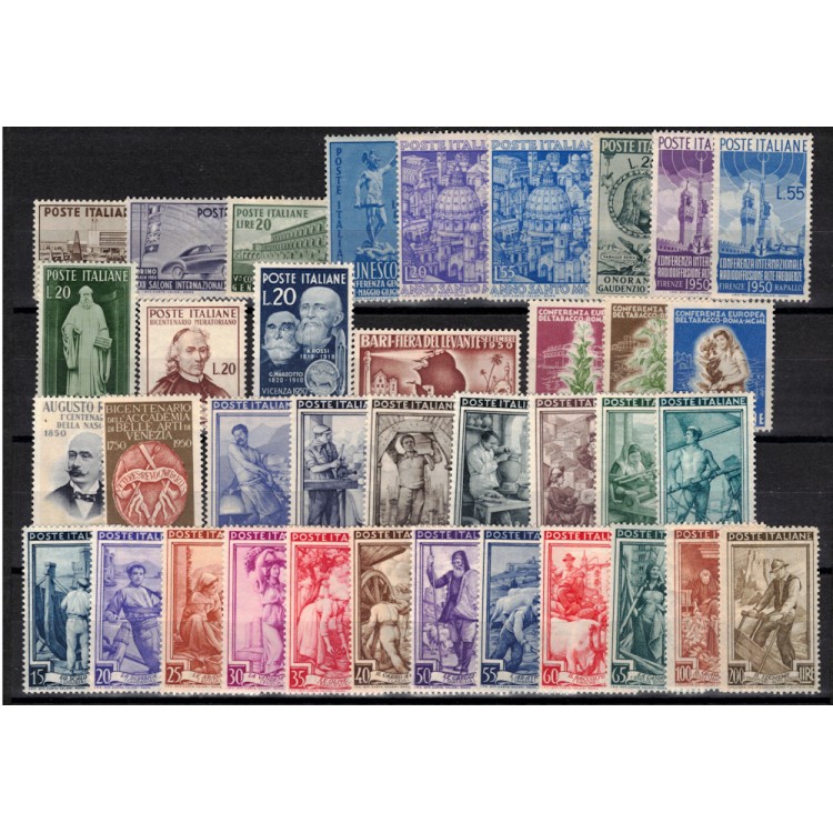ITALIA 1950 Annata Completa 37v MH*