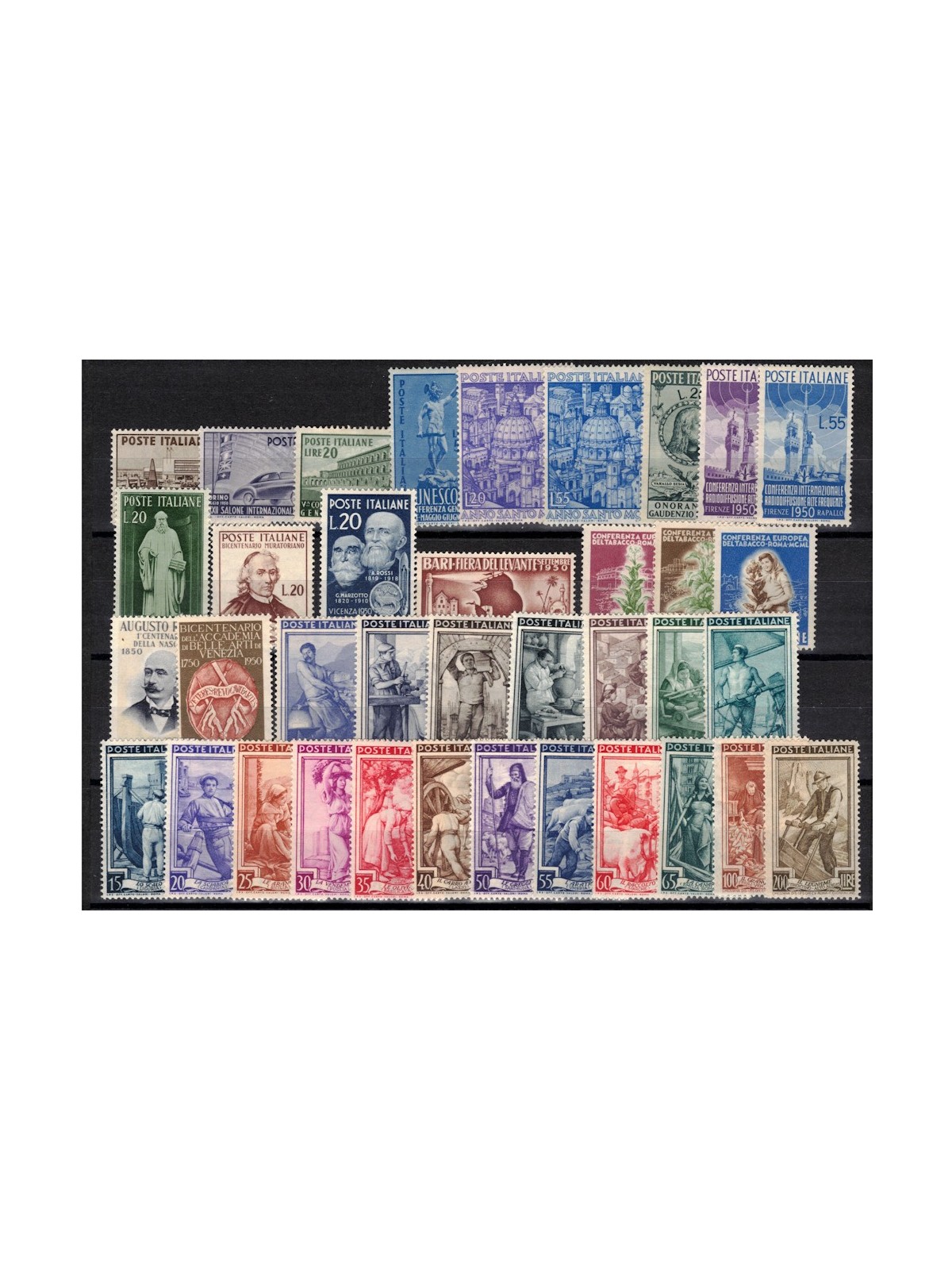 ITALIA 1950 Annata Completa 37v MH*