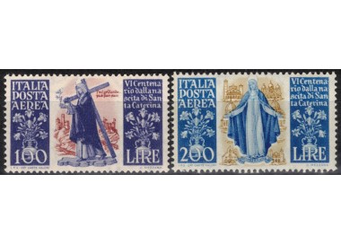 ITALY 1948 Santa Caterina (airmail) 2v MH*