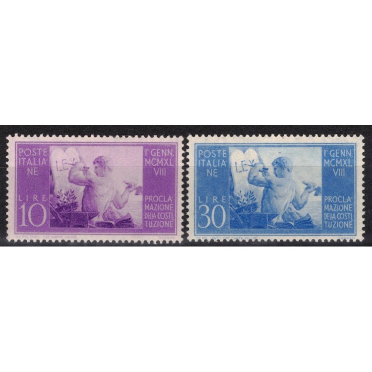 ITALIA 1948 Costituzione 2v MH*