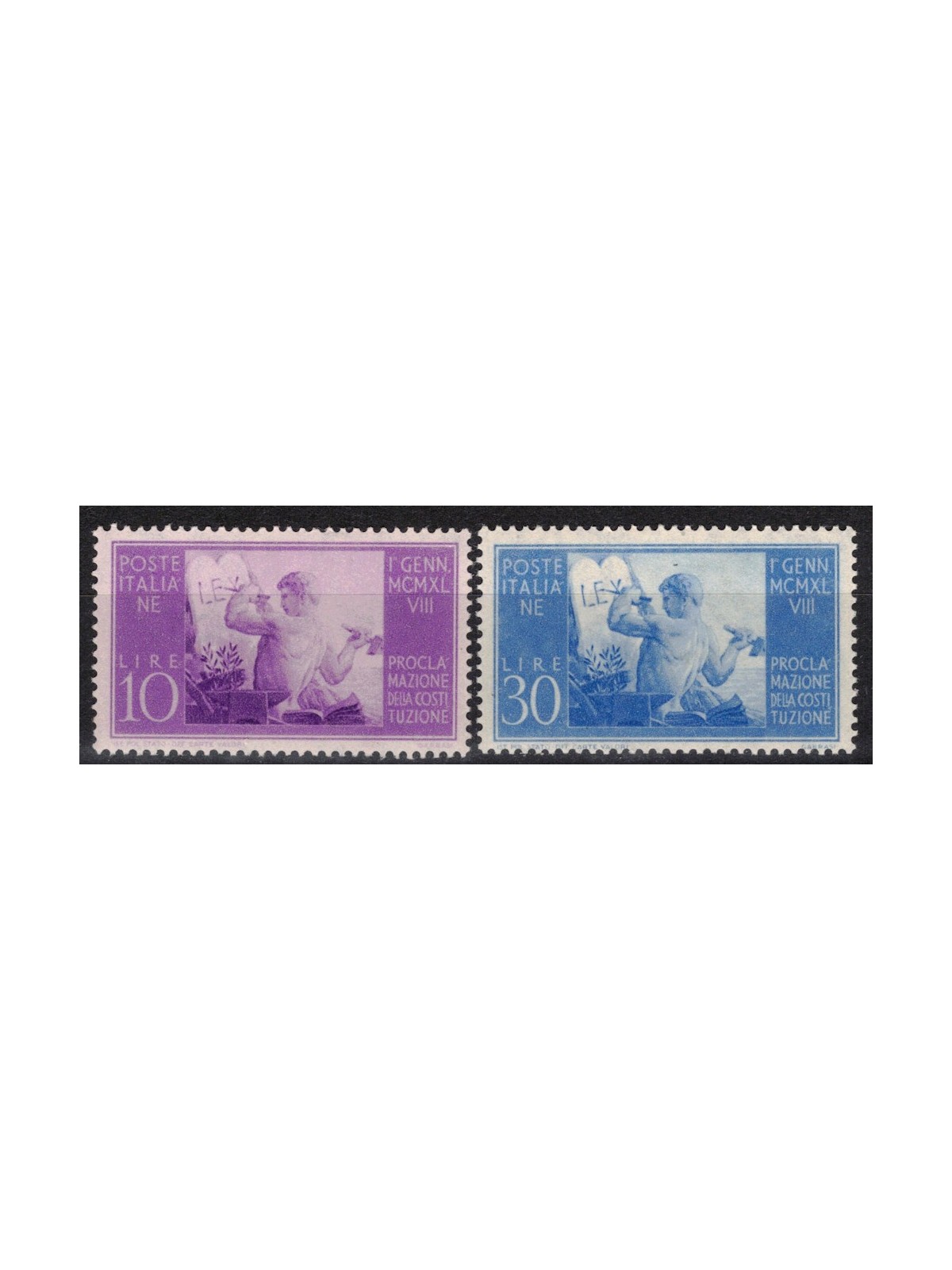 ITALIA 1948 Costituzione 2v MH*