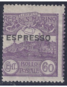 SAN MARINO 1923 Espresso 60c violet MNH**