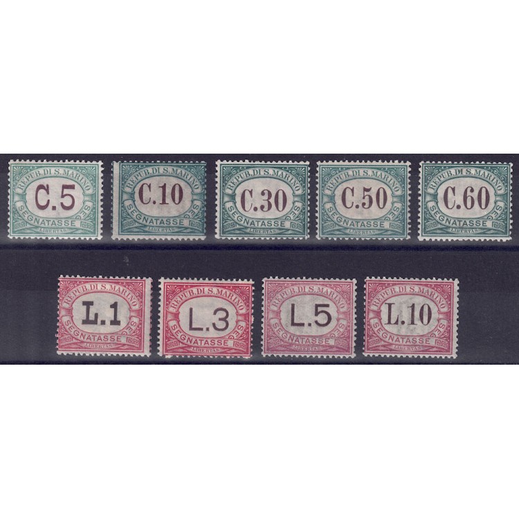 SAN MARINO 1897-1919 Postage due 9v MNH**