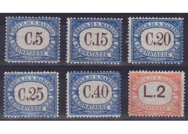 SAN MARINO 1939 Postage due 6v MNH**