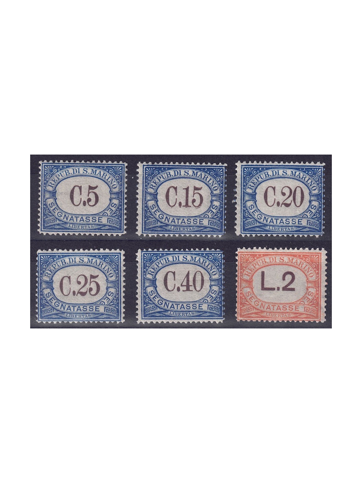 SAN MARINO 1939 Postage due 6v MNH**
