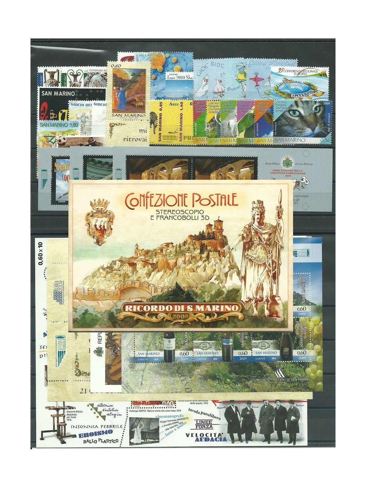 SAN MARINO 2009 Annata completa 28v + 7 BF MNH**