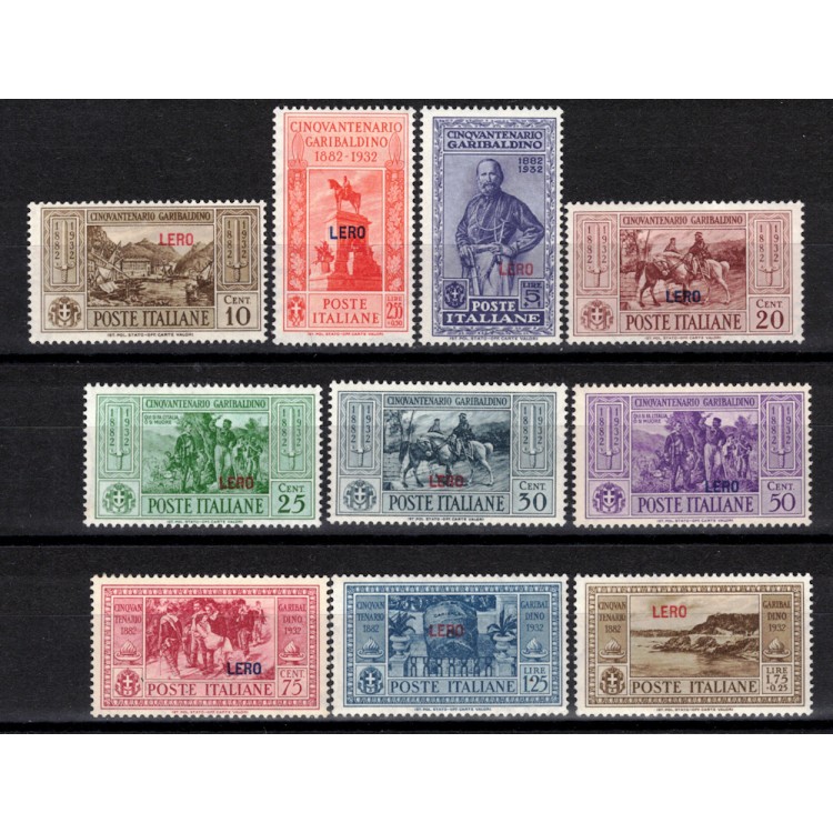 AEGEAN LERO 1932 Giuseppe Garibaldi 10v MNH**