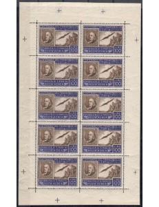SAN MARINO 1947 Centenary US stamp s/s MNH** ©