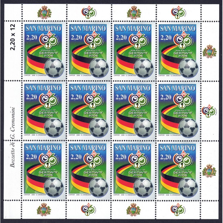 SAN MARINO 2006 Campionato mondiale di calcio MF MNH**