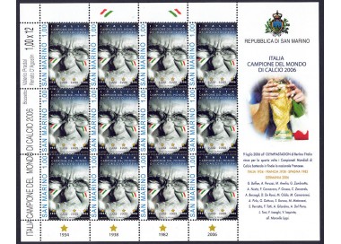 SAN MARINO 2006 Italia campione del mondo di calcio MF MNH**