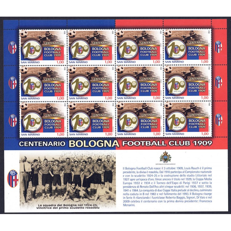 SAN MARINO 2009 Bologna football club MF MNH**