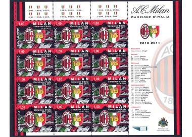 SAN MARINO 2011 Milan champion of Italy m/s MNH**