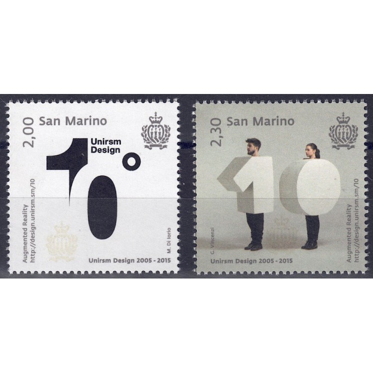 SAN MARINO 2015 Bachelor's Degree in Design 2v MNH**