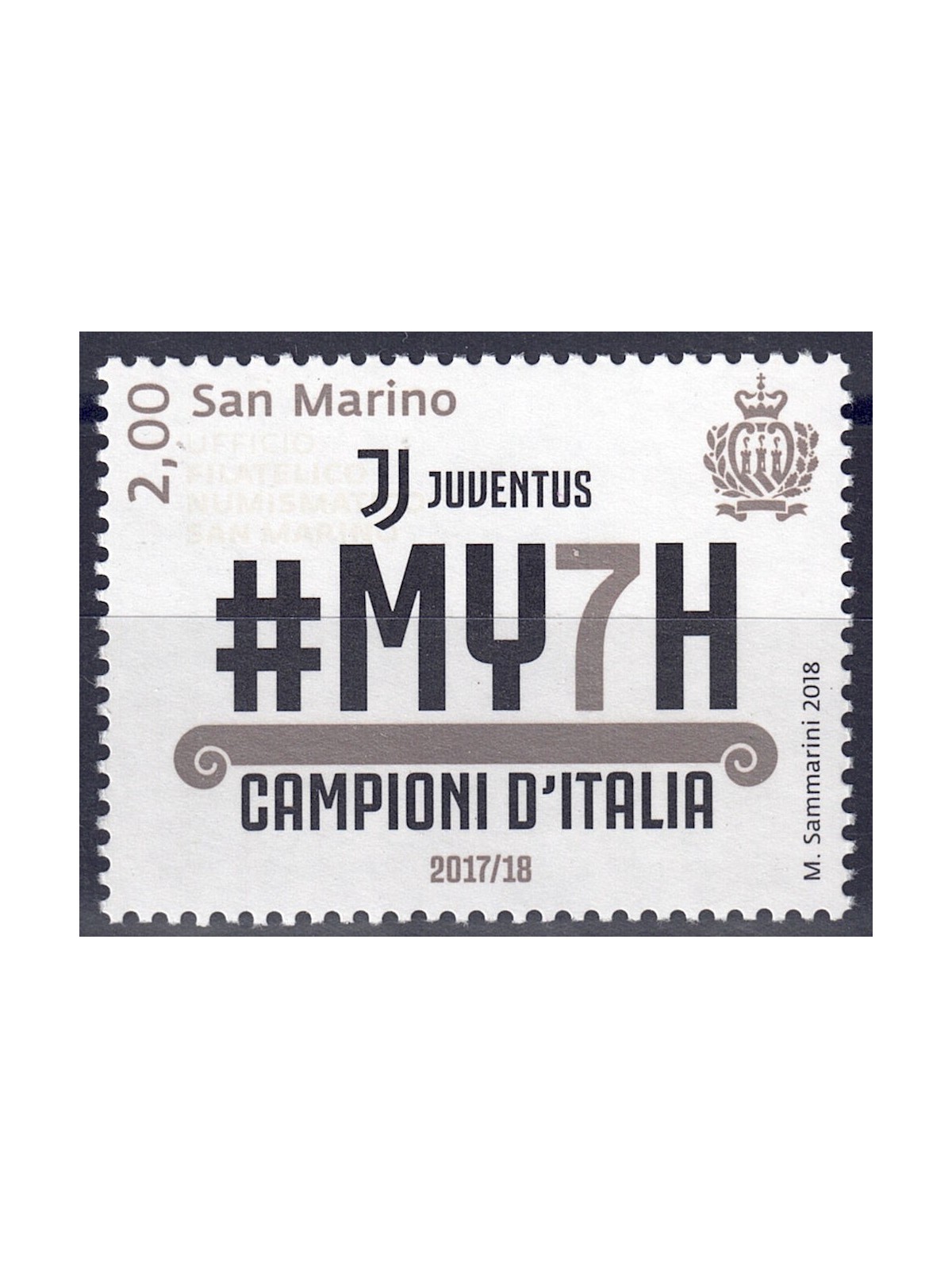 SAN MARINO 2018 Juventus Italian Champion MNH**
