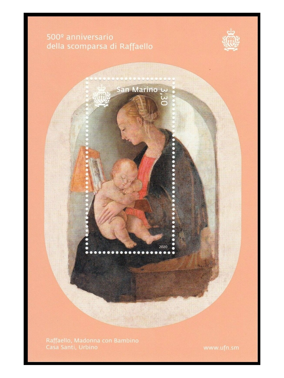 SAN MARINO 2020 Raffaello Sanzio BF MNH**