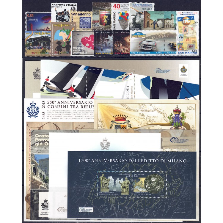 SAN MARINO 2013 Complete vintage 16v + 8 s/s MNH**