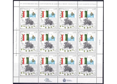 SAN MARINO 2014 Agreement with Italy m/s MNH**