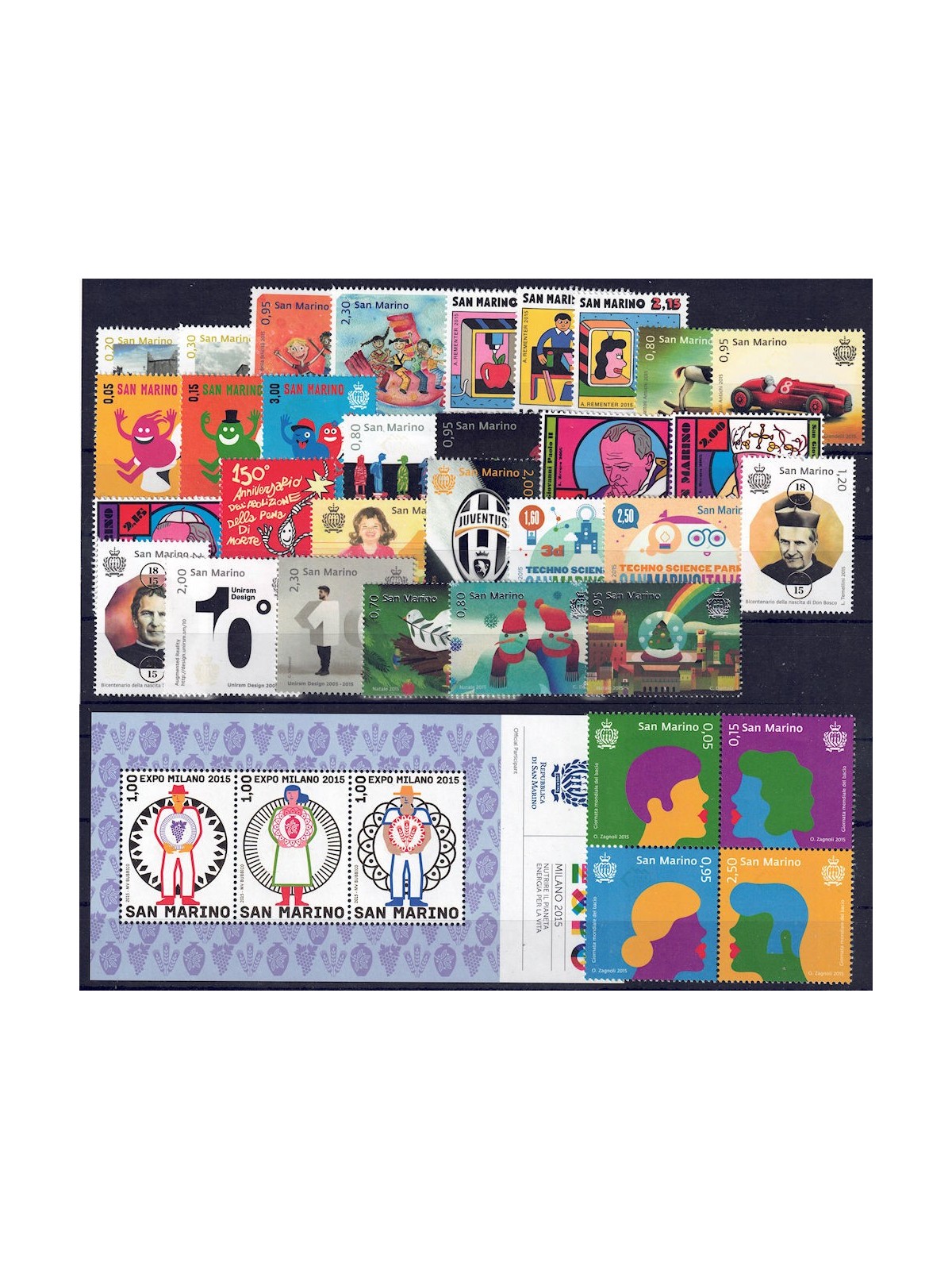 SAN MARINO 2015 Complete Year 34v + 1 s/s MNH**