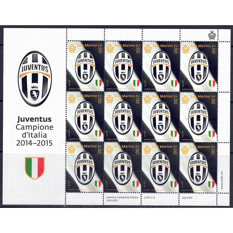 SAN MARINO 2015 Juventus Italian Champion m/s MNH**