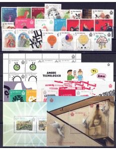 SAN MARINO 2016 Complete Year 22v + 6 s/s MNH**