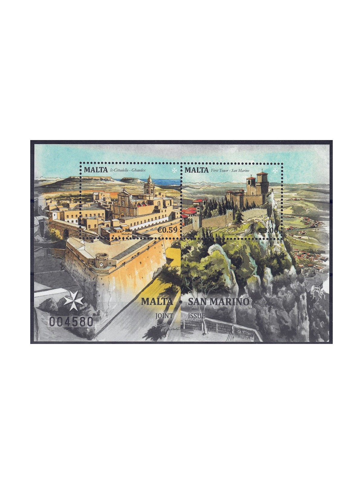 MALTA 2016 The Fortresses s/s MNH**
