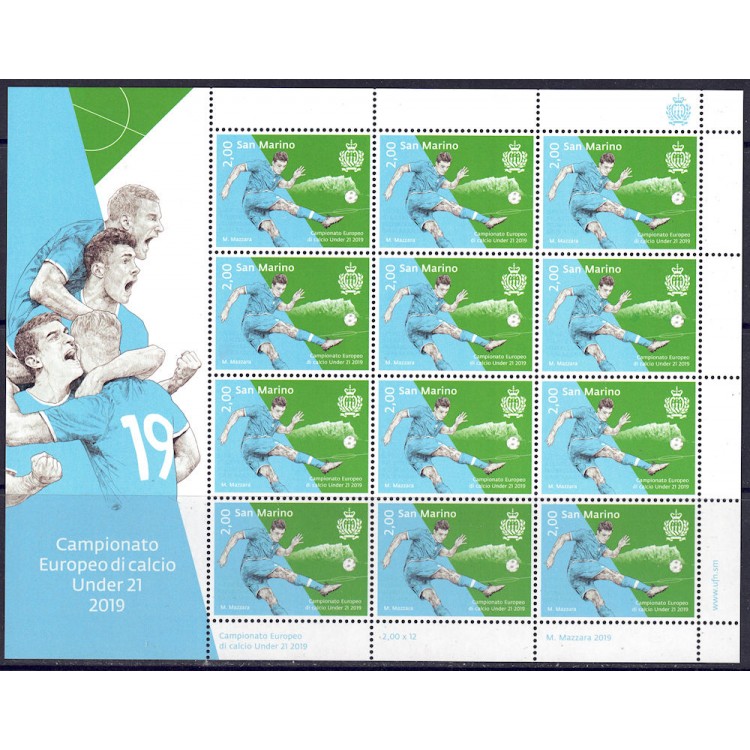 SAN MARINO 2019 Campionato Europeo Under 21 MF MNH**