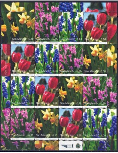SAN MARINO 2010 Fiori MF MNH**