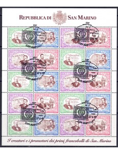 SAN MARINO 1997 First stamp of San Marino m/s us