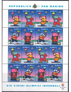SAN MARINO 2002 Winter Olympics m/s MNH**