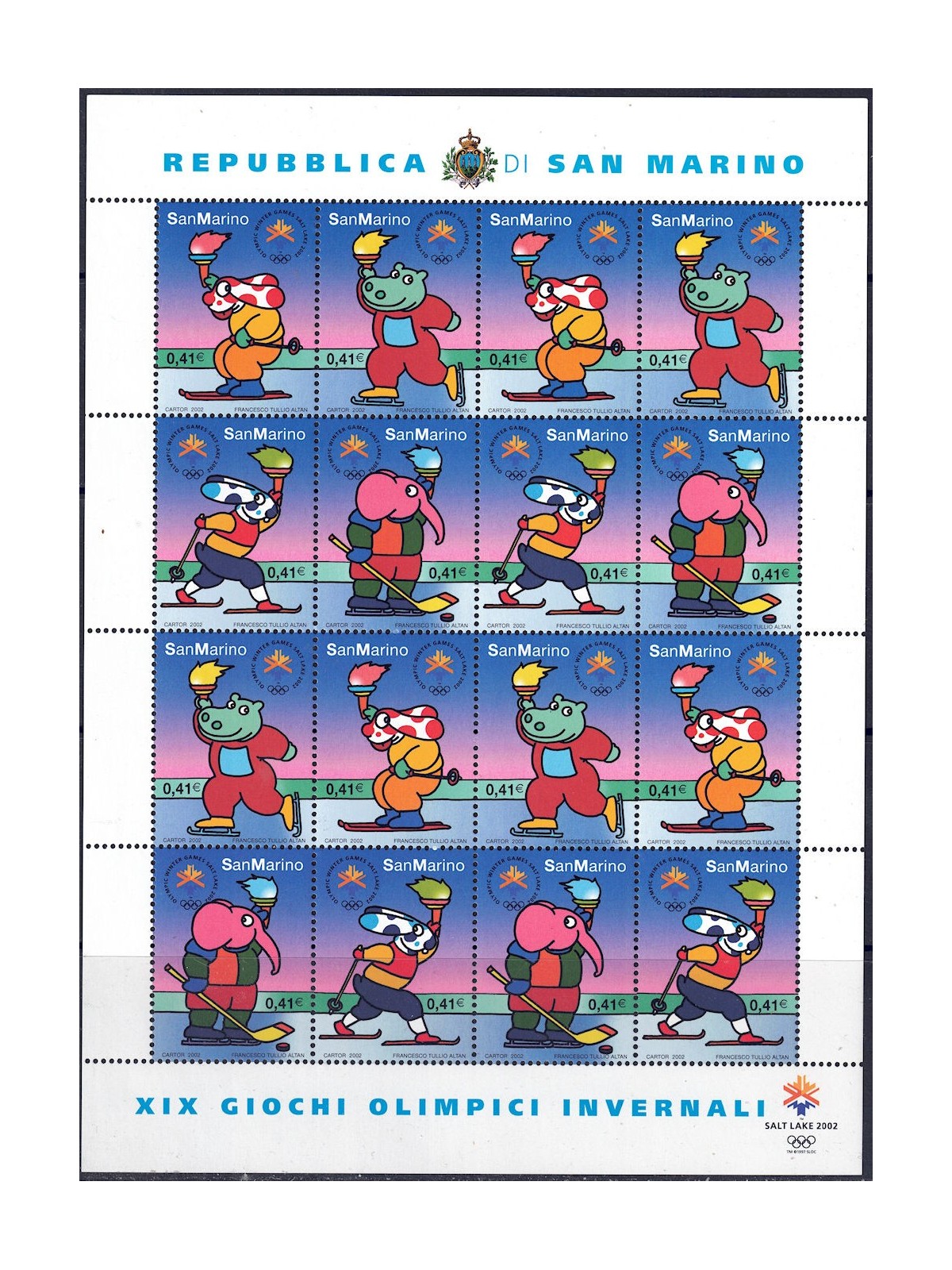 SAN MARINO 2002 Olimpiadi invernali MF MNH**