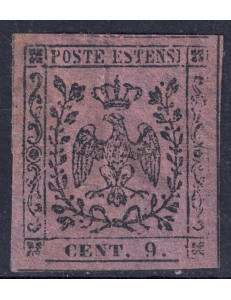 DUCATO DI MODENA 1855-57 Segnatasse per giornali (9c violetto) MH*