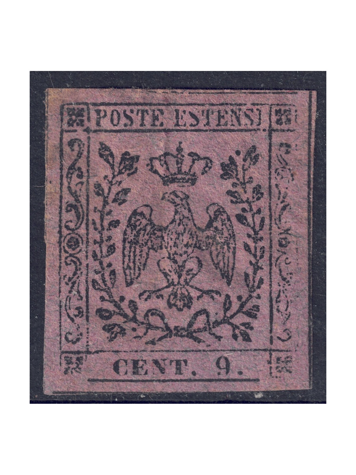 DUCHY OF MODENA 1855-57 Postage due for newspapers (9c violet) MH*