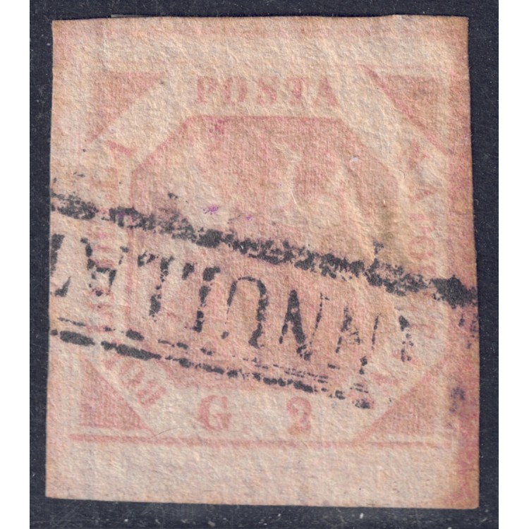 REGNO DI NAPOLI 1858 2 grana rosa chiaro (II tavola) us