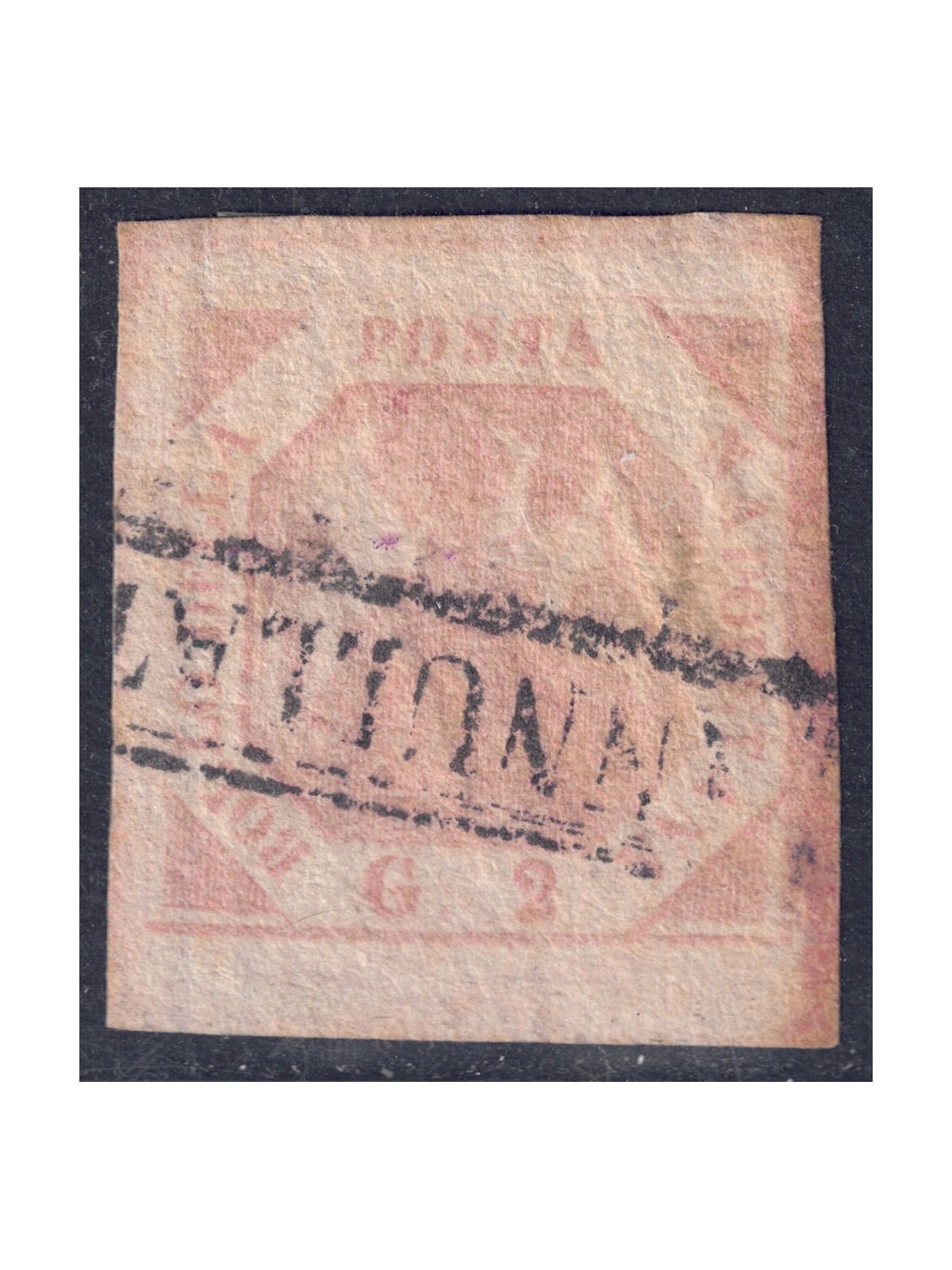 KINGDOM OF NAPLES 1858 2 grana light pink (II plate) us
