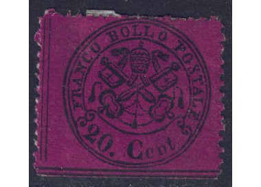 STATO PONTIFICIO 1868 Terza emissione (20c solferino) MH*
