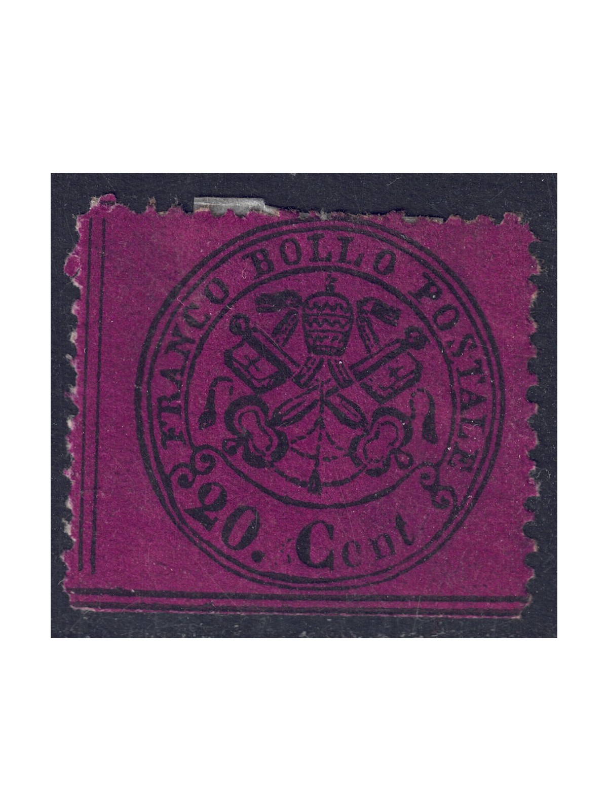 STATO PONTIFICIO 1868 Terza emissione (20c solferino) MH*