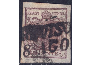 REGNO LOMBARDO VENETO 1850 Stemma 30c bruno us