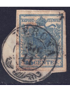 LOMBARDY-VENETIAN KINGDOM 1850 Coat of Arms (45c blue) 1st type us