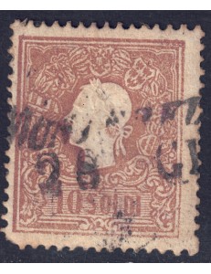 KINGDOM OF LOMBARDY-VENETO 1858-62 Second issue (10s brown 2nd type) used