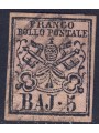 STATO PONTIFICIO 1852-64 Stemma (5 bajocchi rosa chiaro) us