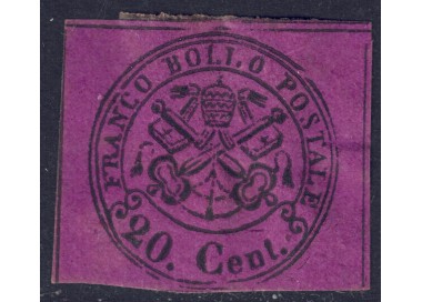 STATO PONTIFICIO 1867 Seconda emissione (20c rosso indiano) MH*