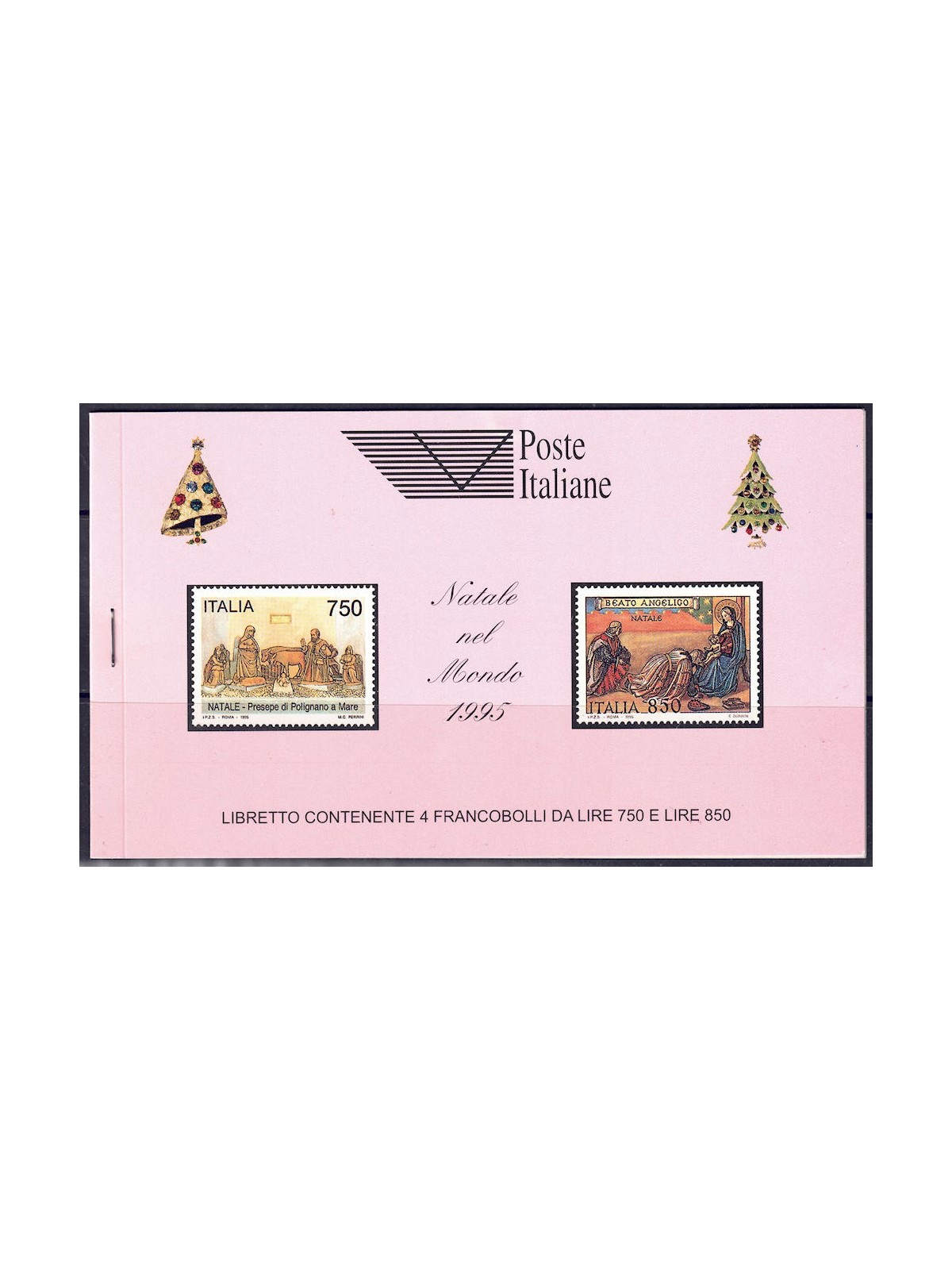 ITALY 1995 Souvenir Booklet Christmas in the World MNH**